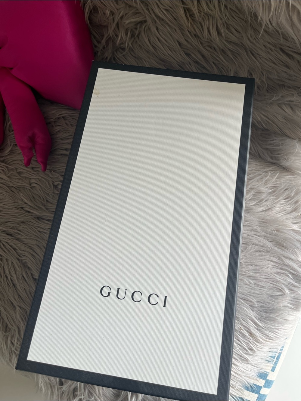 Gucci White Satin Dust Bag